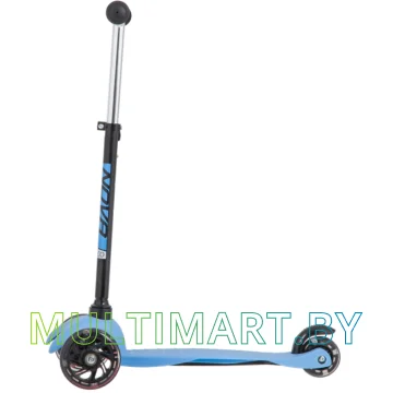 Самокат Novatrack Disco-Kids Basic 120H.DISCOKIDS.BBL20 (черный/голубой, 2020) картинка 3